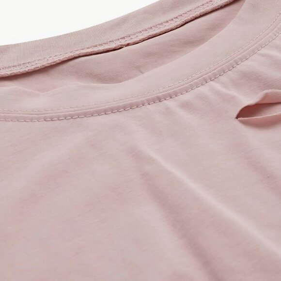 SweatyRocks Women's Summer Short Sleeve Tee Distressed Ripped Crop T-Shirt Tops - Picture 5 of 8